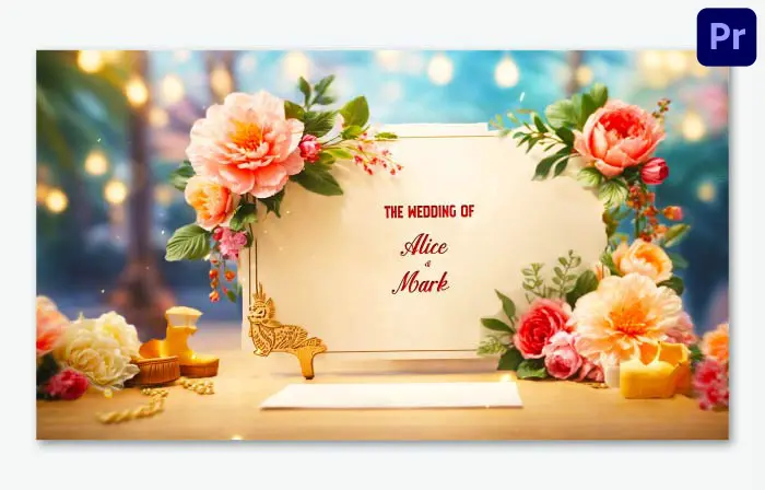 Vibrant Tropical 3D Floral Wedding Invitation Slideshow